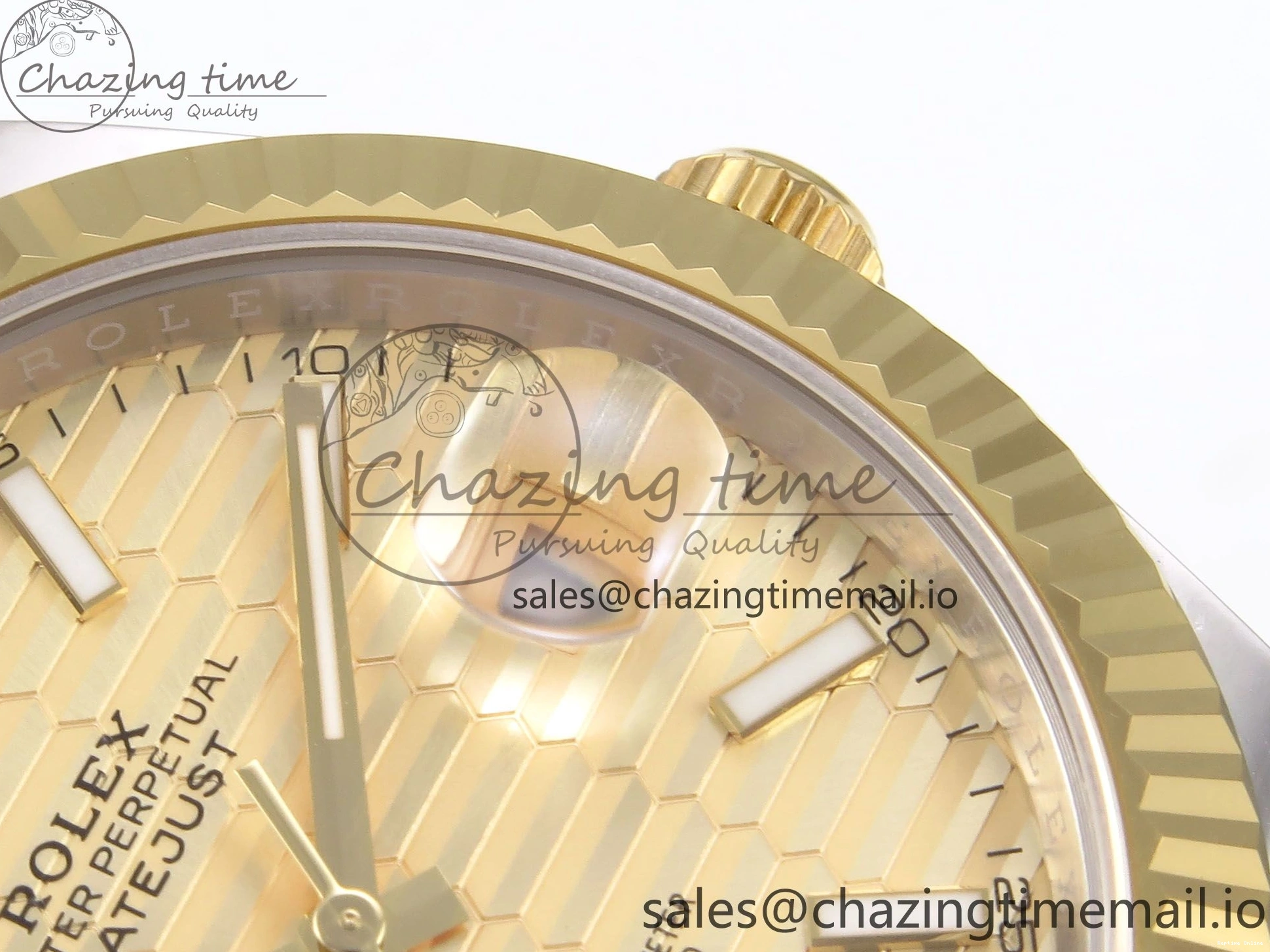 0116 DateJust 41 126333 EWEF Best Edition YG Texuted Dial on SS YG Jubilee Bracelet A Snug 992